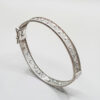 Sterling Silver Hinged Bracelet With box Clasp! Random Lines Collection_1