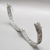 Sterling Silver Hinged Bracelet With box Clasp! Random Lines Collection_2