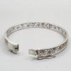 Sterling Silver Hinged Bracelet With box Clasp! Random Lines Collection_3