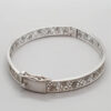 Sterling Silver Hinged Bracelet With box Clasp! Random Lines Collection_4