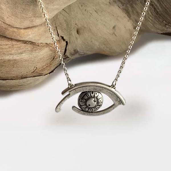 Devil Eye Pendant in Sterling Silver