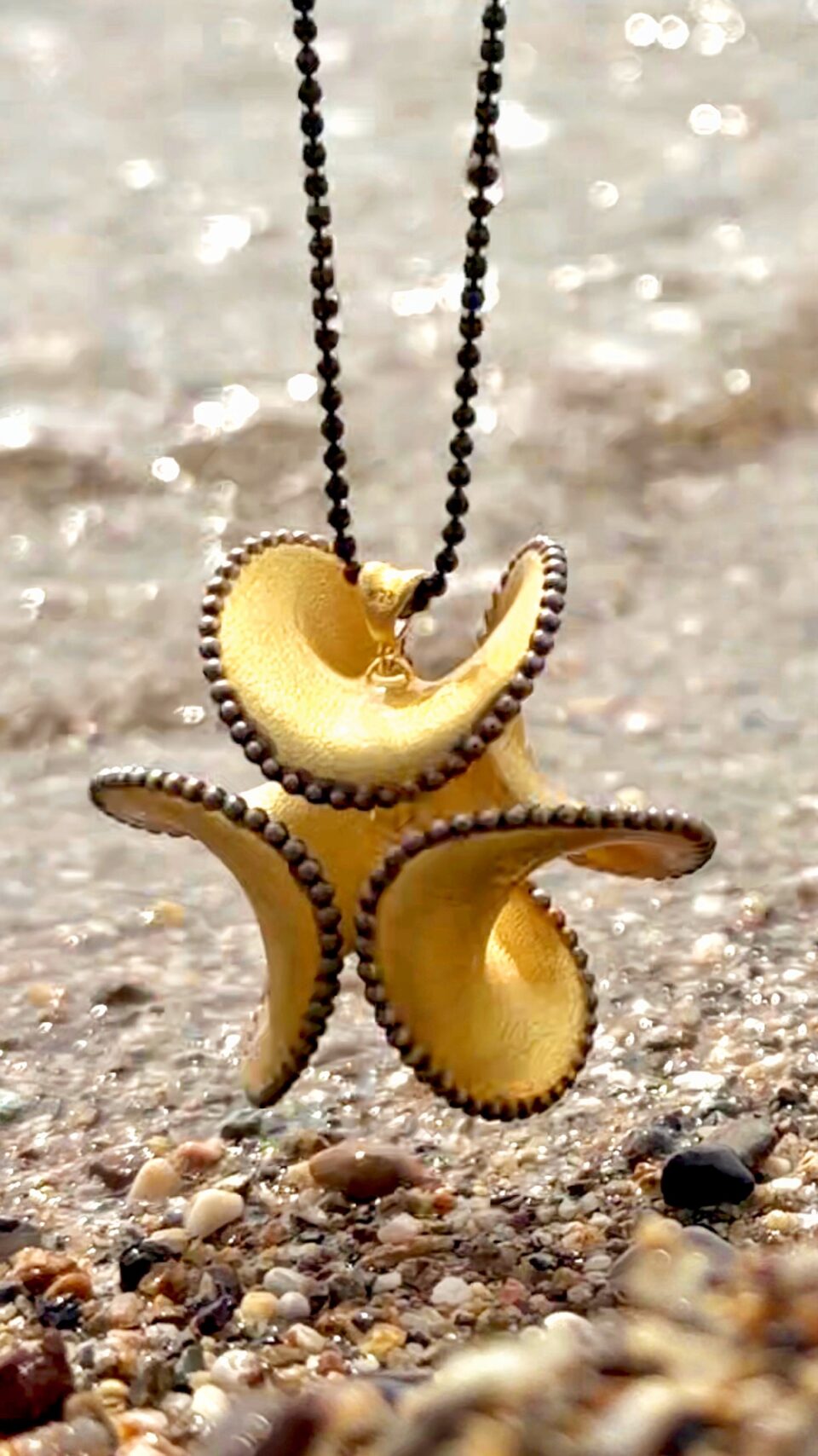 Waves in Bloom Pendant – Sterling Silver 925 - Gold Plated